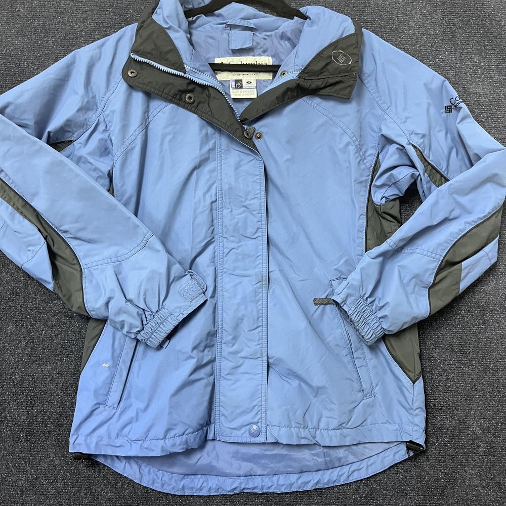 Columbia Jacket Womens Small Blue Gray Interchange 3-in-1 Shell Zip Pockets Core